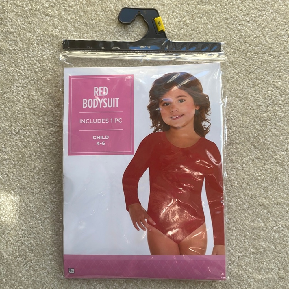 Child Red Body Suit Costume sz.4-6
